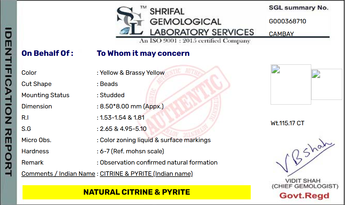 Citrine & Pyrite Bracelet